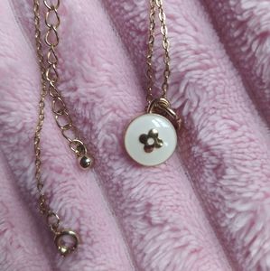 Louis Vuitton flower pendant necklace repurposed